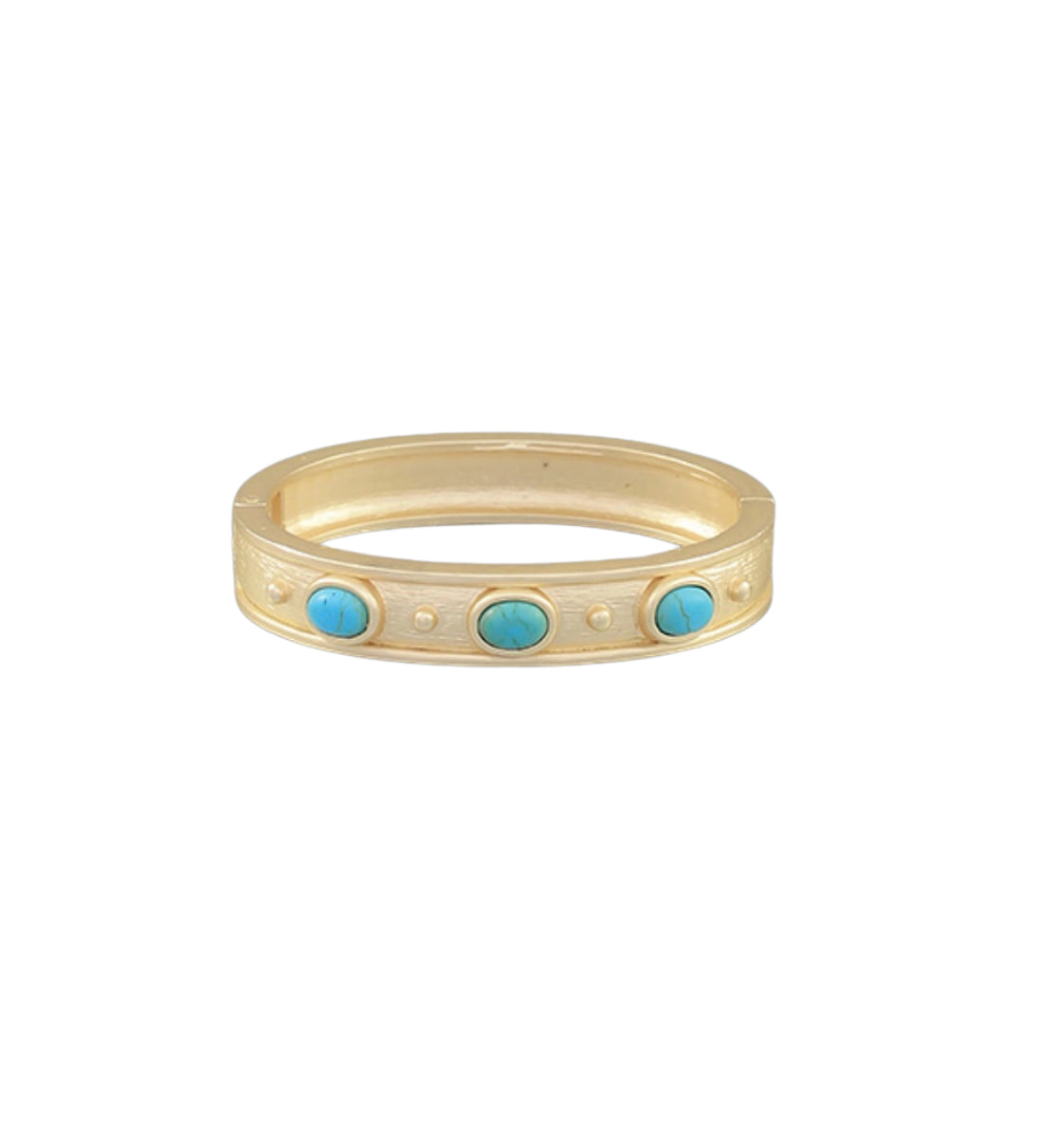 Turquoise Stone Gold Bangle