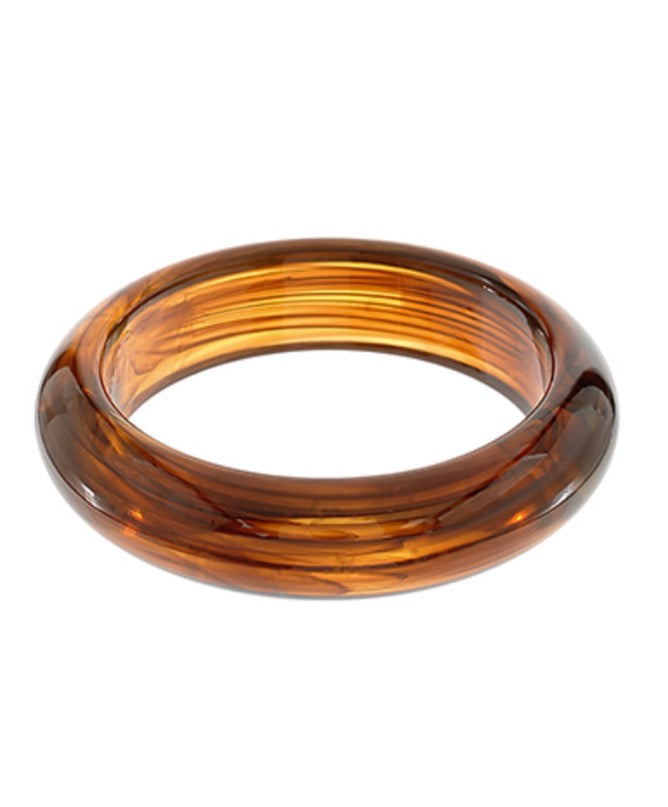 Tortoise Marble Acrylic Bangle