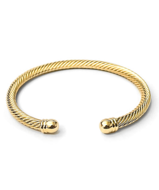 Thin Gold Cable Cuff