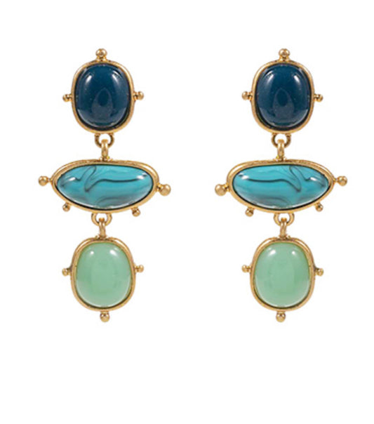 Turquoise Stone Drop Earrings