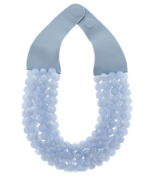 Periwinkle Agate Bead Necklace