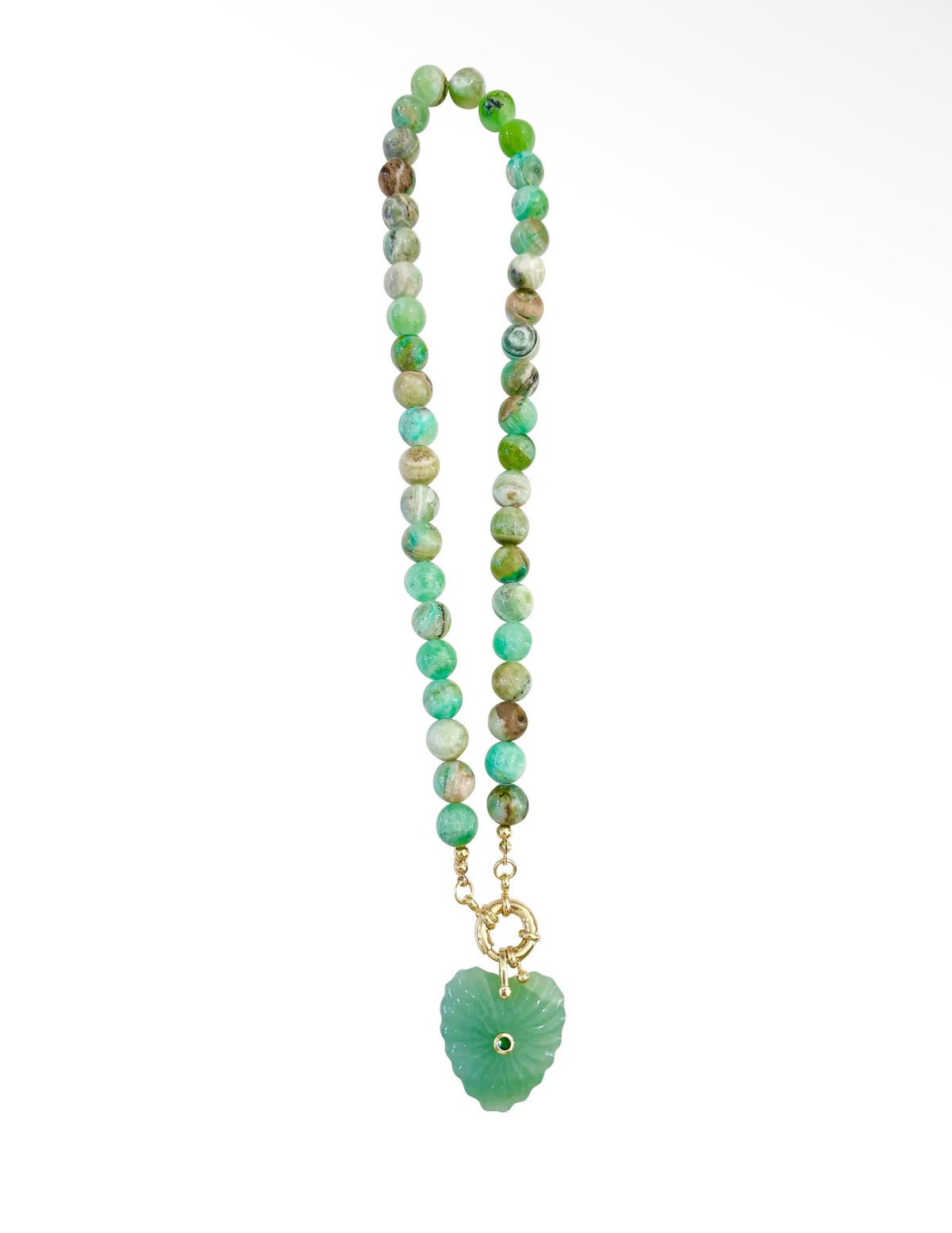 The Briar Green Heart Pendant Necklace