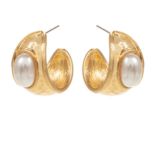 Pearl Accent Hoops