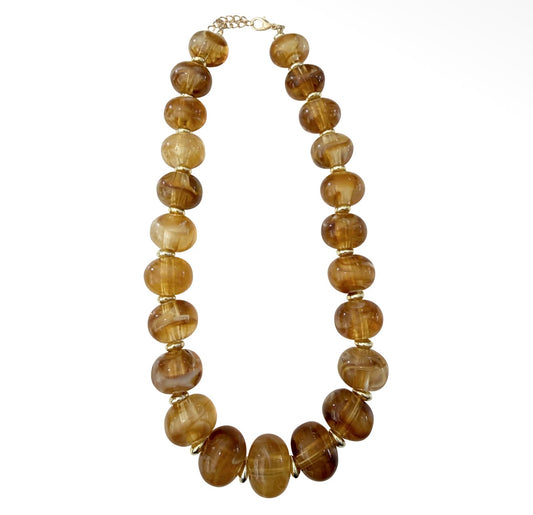 Tortoise Chunky Bead Necklace