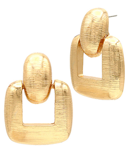 Square Door Knocker Earrings