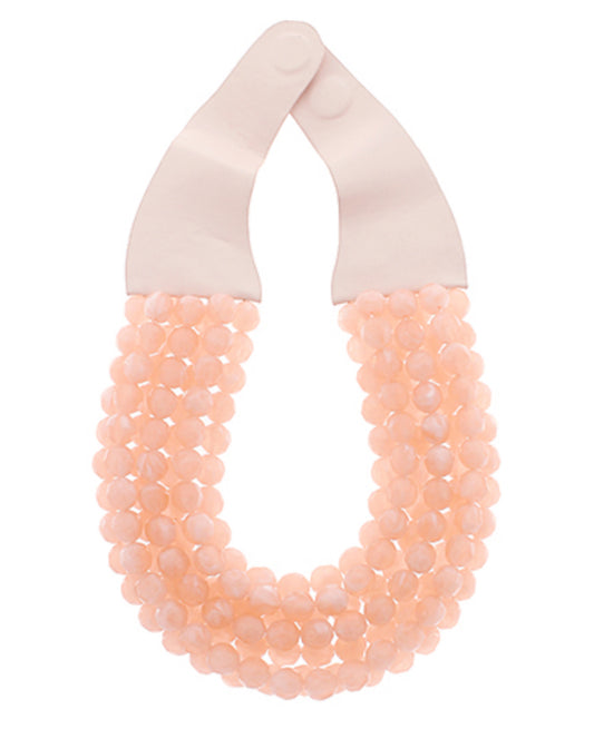 Peach Agate Ball Necklace