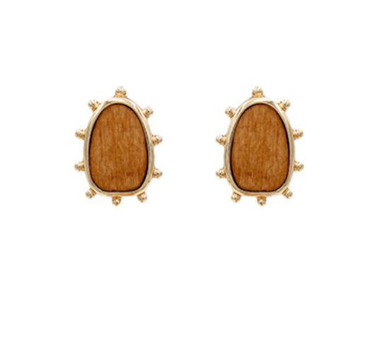 Geo Wood Earrings