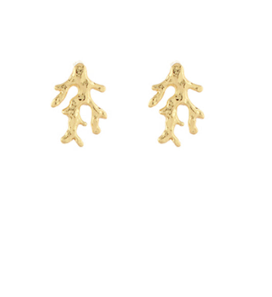 Gold Coral Stud