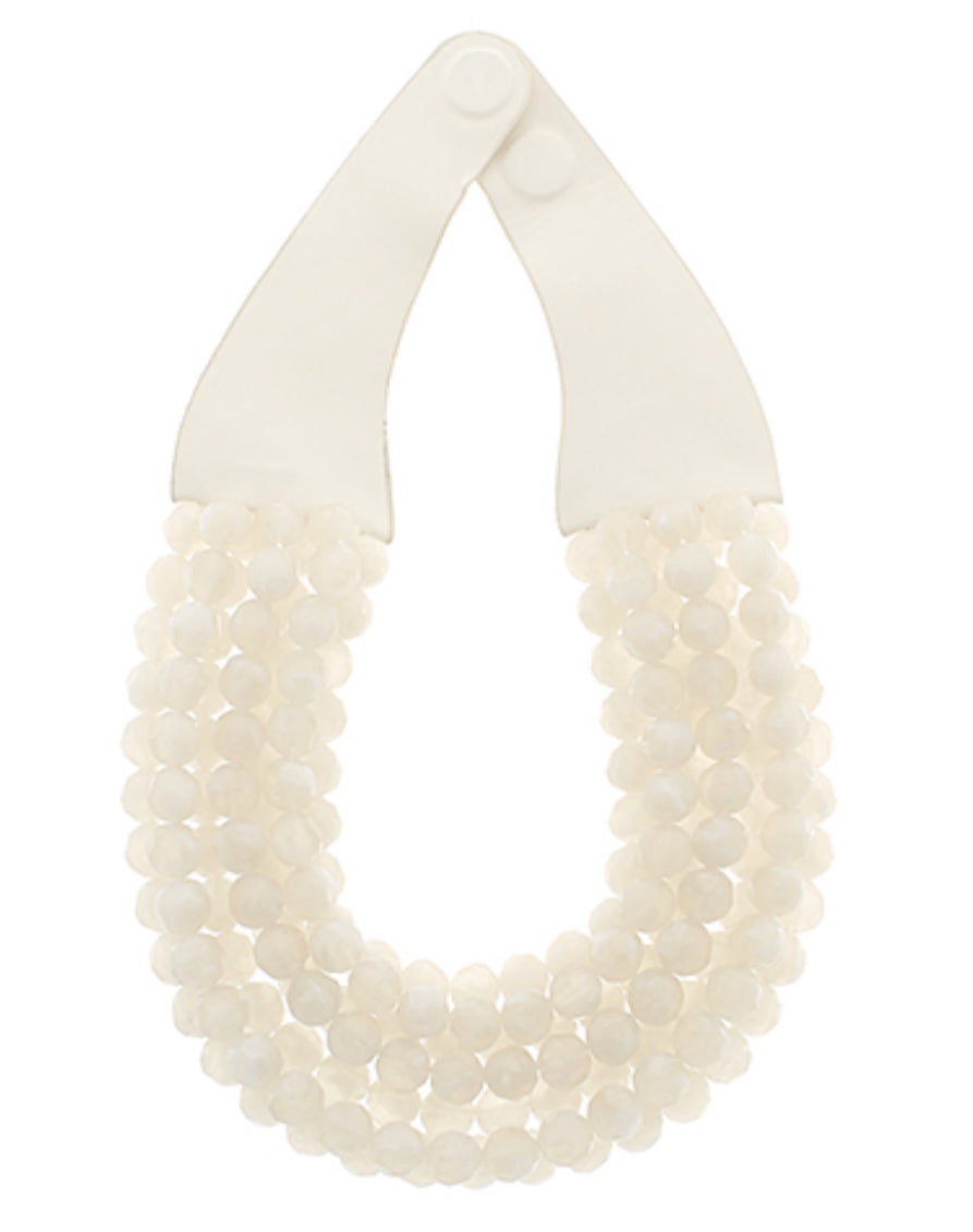Ivory Agate Ball Necklace