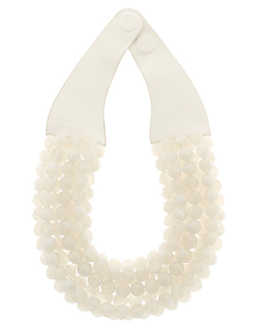 Ivory Agate Ball Necklace