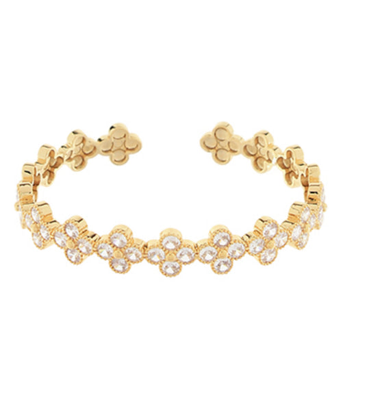 Clover Rhinestone Cuff