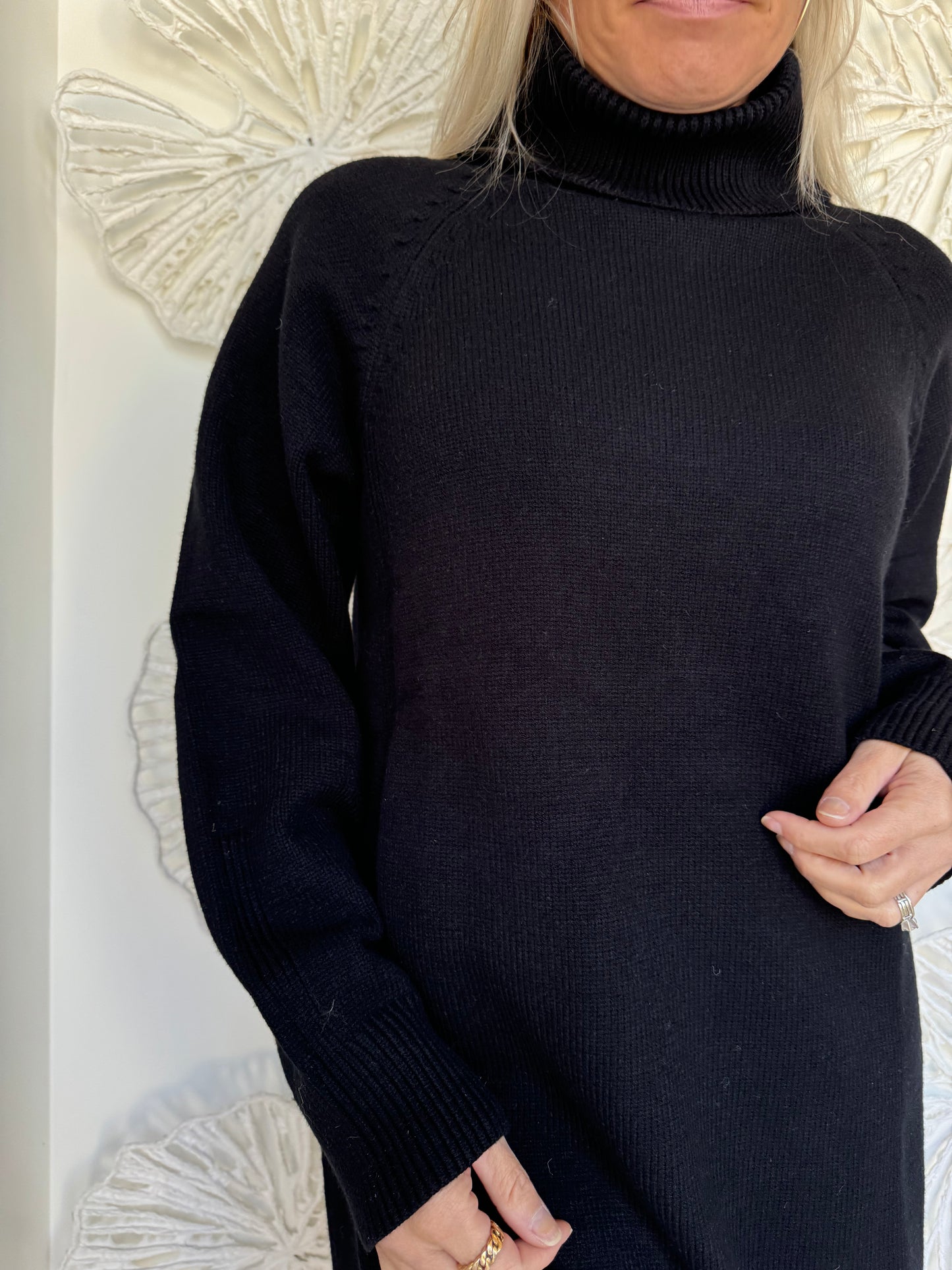 Black Turtleneck Sweater Dress