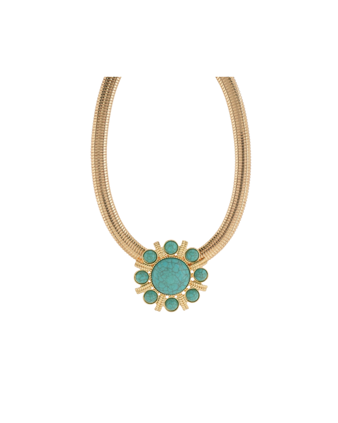 Turquoise Marble Stone Choker