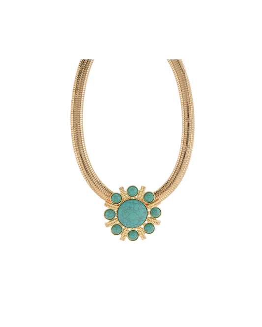 Turquoise Marble Stone Choker
