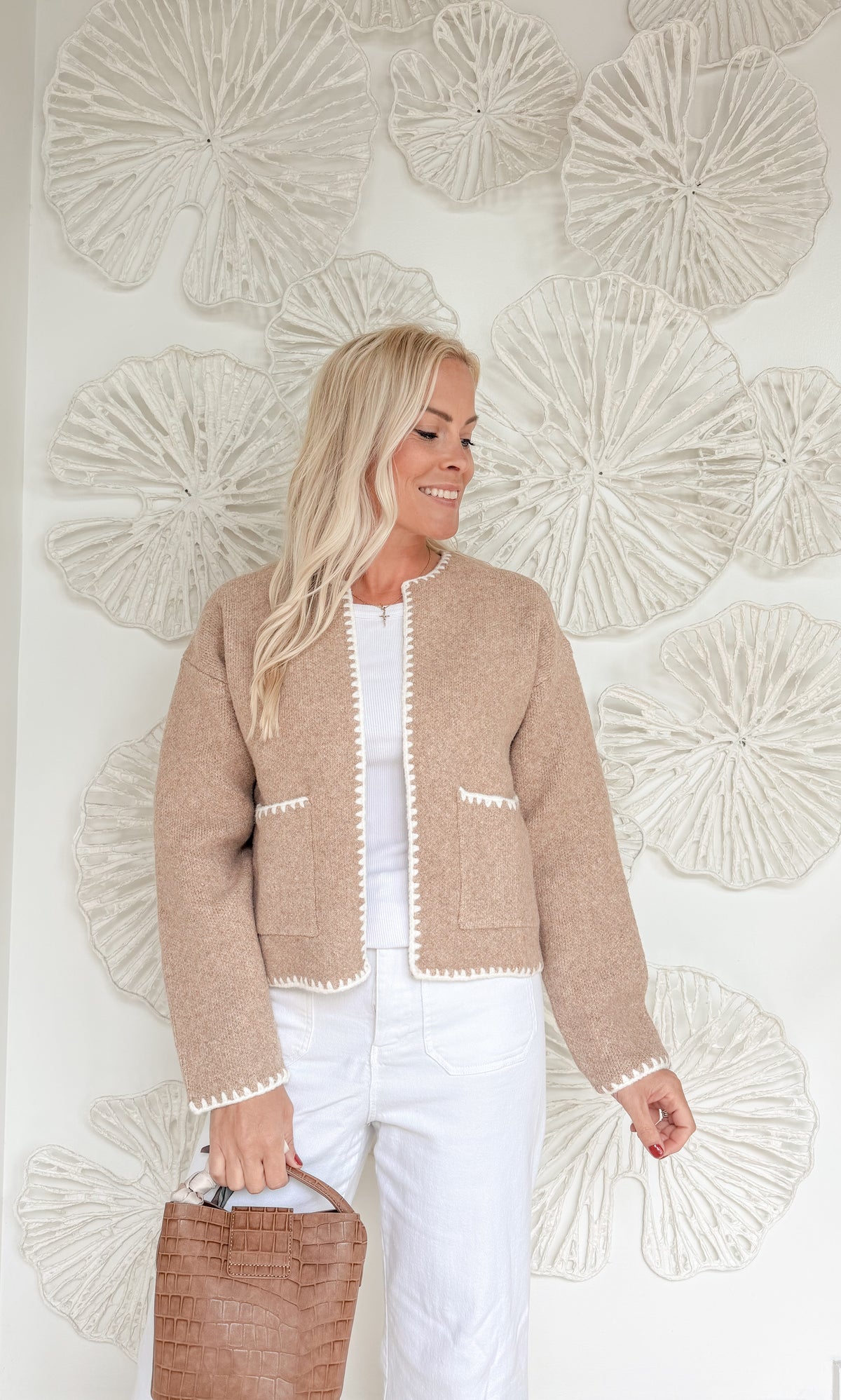 Biscuit Whipstitch Cardigan