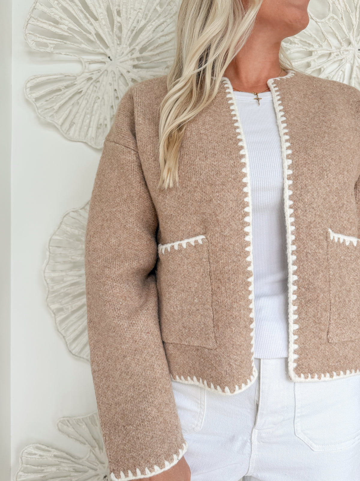 Biscuit Whipstitch Cardigan